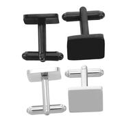 OATIPHO 2 Pairs Unique Square DIY Design for Men for Weddings Business Events Father Day Durable Scratch Resistant Accessories