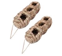 OATIPHO 2 Pcs Hand-made Straw Bird Houses for Garden Birds and Small Furry Animals Lightweight Easy to Hang Providing a Safe and Warm Resting Home