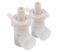 OATIPHO 2 Pcs White Plastic Soap Pump Dispenser Heads for 350 Ml Distribution Bottles, Manual Replacement Pumps with Long-term Use and Reliability, for Guest Bathrooms and Outdoor Use