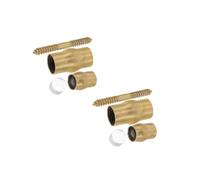 OATIPHO 2 Sets Copper Elderly Cane Joint Set Sturdy Slip Brass Ferrule Walking Stick Connector Accessories for Seniors DIY Replacement Crutch Parts for Indoor Outdoor Use