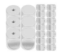 OATIPHO 20pcs Aluminum Alloy Round Cabinet Handles, Single Hole Drawer Pulls, Metal Door Knobs for Kitchen Cupboard, Bathroom Wardrobe Furniture Hardware, Matte Silver 16x20mm