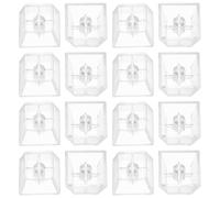 OATIPHO 20pcs Mechanical Keyboard Keycaps Set, High Transparency Backlit Replacement Key Caps Compatible Cherry Switches, See-Through Gaming Keyboard Accessories for Custom Builds