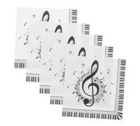 OATIPHO 20pcs Music Notes Disposable Napkins Decorative Paper Serviettes for Birthdays Themed Parties and Holidays Convenient Single Use Napkins for Effortless Cleanup and Enhanced