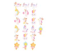 OATIPHO 20Pcs Resin Unicorn Rainbow Charms for Jewelry Hanging Crafts Making, Assorted Cartoon Earrings Pendants Suitable for DIY Accessories