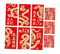 OATIPHO 24PCS Chinese Red Envelopes for Lunar Year Snake Year Durable Hong Bao with Traditional Red Design Sturdy and Smooth Spring Festival Gift Pack