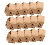 OATIPHO 24pcs Hollowed House Candy Cookie Boxes Sturdy Paper Multi-function Festival Party Packing Cases Decorative Handheld Present Boxes for Unique Presentation