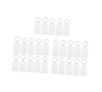 OATIPHO 25pcs Acrylic Photo Keychain Frame Rectangle Design for Personal Photos Creative Key for Family Friends for Crafting and Giveaways
