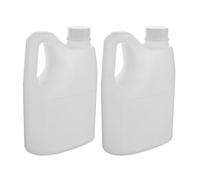 OATIPHO 2L Juice Bottles with Handle 2Pcs Plastic Containers with Screw Tops, Food-Grade Reusable Storage for Honey, Syrup, Oil in Kitchen or Commercial Use