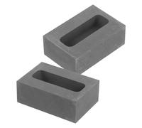 OATIPHO 2pcs 100g Graphite Ingot Molds for Metal Casting Silver Gold Copper Smelting Crucibles Jewelry Making Metal Casting Molds Set Suitable for Precious Refining