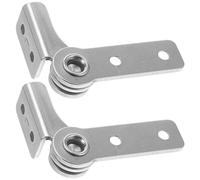 OATIPHO 2pcs 304 Stainless Steel Torque Damper Hinges for Folding Tables and Cabinet Doors, L-Shaped Φ16 2.0nm Left Right Metal Door Pivot Hinges with Positioning Stop for Home