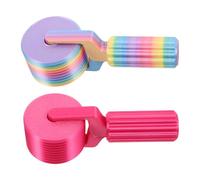 OATIPHO 2Pcs 3D Printed Rhinestone Painting Tool Roller Set, Embossing Texture and Decorative Painting Rollers for DIY Craft, Leathercraft, Mosaic Art, Macaron Rose Red