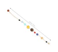 OATIPHO 2pcs Adjustable Astronomy Bracelet with Solar System Planet Beads Natural Stone Galaxy Guardian Bangle for Women and Men Unique Space Jewelry All Wrist