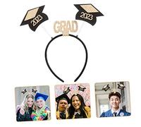 OATIPHO 2pcs Adorable Graduation Headband Elegant Bachelor Cap Hairband for Prom Ceremonies and Parties for Creating Festive Memories and Lively Photo Props