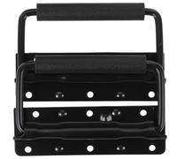OATIPHO 2pcs Black 125mm Spring Loaded Metal Carry Handles Heavy Duty Toolbox Chest Pull Handles Folding Design for Wooden Box and Case Replacement