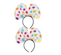 OATIPHO 2Pcs Clown Headband Bowknot Hairband for Halloween Carnival Cosplay Dress Up Parties Lightweight Comfortable with Vibrant Dot Decorations for Festive Fun