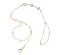 OATIPHO 2pcs Diamond Finger Bracelet Hand Chain Jewelry Rhinestones Gold Hand Chain for Women Fashion Ring Bracelet for Events