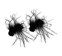 OATIPHO 2Pcs Fluffy Ostrich Hair Clips for Women Goth Style Bobby Pins Elegant Hair Accessories for Parties Weddings and Special Occasions Idea for Any Celebration
