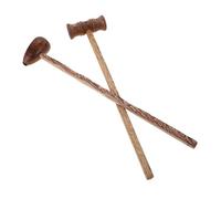 OATIPHO 2pcs Handheld Body Beating Stick Massage Bat for Foot Leg Shoulder Relief Portable Long Handle Patting Massager with Anti-Slip Grip for Muscle Relaxation and Stress Release