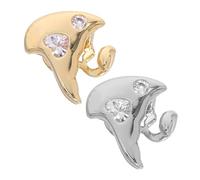 OATIPHO 2pcs Heart Rhinestone Tooth Caps Mouth Grills for Women Men Sparkly Hip Hop Jewelry Teeth Decoration Comfortable Soft Fit Bling Grill Accessories for Parties Cosplay and Daily Wear