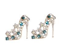 OATIPHO 2pcs High Heel Brooch Pin for Women Bling Rhinestone Lapel Pin Fashion Accessory for Coats Scarves Evening Dresses for Weddings Birthdays Anniversaries Mother Day