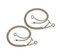 OATIPHO 2pcs Metal Pocket Watch Chain with Secure O Link, Versatile Use and Timeless Design for Daily Wear and Banquets, Classic Vintage Style Accessory for Gentleman