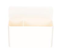 OATIPHO 2pcs Multi-function Whiteboard Marker Holder and Magnetic Lint Bin for Laundry Room, White Iron Storage Container with Magnetic Strip Backing, Space-saving Organizer for Kitchen