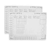 OATIPHO 2pcs Nail Practice Table Mat Desktop Pattern Manicure Palette Pad for Oil Paints Nail Tech Desk Mat Detachable Paper Palette