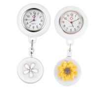 OATIPHO 2pcs Nurse Watch for Women Retractable Fob Pocket Watch Nursing for Nurses