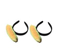 OATIPHO 2Pcs Plush Corn Headbands for Adorable Vegetable Hairband for Halloween Thanksgiving and Costume Parties Fun Accessory for All Ages Versatile Fit for Various Head