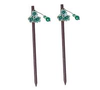 OATIPHO 2pcs Retro Flower Bead Hair Sticks Classic Hair Forks Chinese Chopsticks Decorations for Women Wedding Prom Party