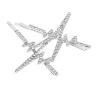 OATIPHO 2pcs Rhinestone Hair Clips for Women Elegant Sparkle Hair Pins for Weddings Formal Occasions Stylish High Ponytail Accessories with Dazzling Rhinestones