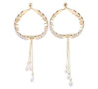 OATIPHO 2pcs Rhinestone Pearl Hairpin Claw Clip Ponytail Holder Sparkly Accessory for Women High Ponytail Hair Bun