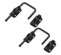 OATIPHO 2pcs Sliding Door Bolt Lock for Patio and Interior Use Zinc Alloy Material with Easy Installation and Safety Features Modern Black Sliding Door Latch