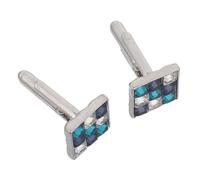 OATIPHO 2pcs Square Crystal Rhinestone Cufflinks for Men French Cuff Shirt Studs Elegant Tuxedo Accessories for Wedding Business Anniversary Birthday