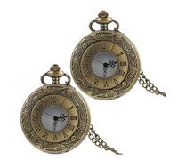 OATIPHO 2pcs Steampunk Pocket Watch for Men Vintage Roman Numerals Timepiece Chain for Parties and Daily Use