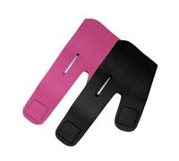 OATIPHO 2pcs Thin Face Strap Face Lifting Belt Chin Strap Black Rosy Firm Support for Masseter Muscle Elastic Design for Comfortable Wear