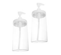 OATIPHO 2pcs Travel-sized Bottles Pump Dispenser Reusable Plastic Lotion Bottles for Shampoo for Travel and Outdoors Use