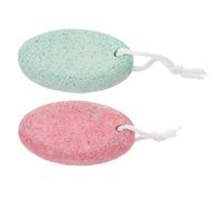 OATIPHO 2Pcs Two-Sided Volcanic Pumice Foot Stones with Storage Box Dual-Function Exfoliating Pedicure Tools for Dead Skin Removal and Foot Care Relaxing Massage Tool for Home Random Color