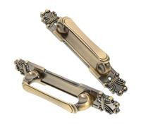 OATIPHO 2pcs Vintage Sliding Barn Door Handles, Rustic European Style Gate Pulls for Wardrobe, Closet, Cabinet, and Garage Doors, Antique Exposed Metal Pulls with 215mm Length