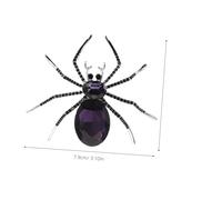 OATIPHO 2pcs Vintage Spider Brooch Bling Rhinestone Halloween Jewelry Crystal Decoration Badge for Suit Hat Sweater