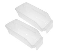 OATIPHO 2pcs White Plastic Pill Organizer Boxes with Stackable Open Front Design, Portable Medical Supplies Storage Bins for Home Pharmacy and Daily Medication Management