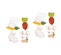 OATIPHO 2sets Cute Rabbit Carrot Brooch Chic Breastpins for Women Creative Clothing Decor Stylish Accessories for Dresses Sweaters Bags More Random Styles Included 4pcs*2