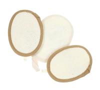 OATIPHO 3 pcs Bath Loofah Sponge Natural Exfoliating Body Scrubber with Fine Texture for Rich Soft Skin Cleansing and Quick Drying Suitable for Daily Shower and Gift Giving