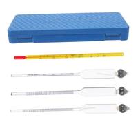 OATIPHO 3-Piece Alcohol Meter Set 0-100° Glass Hydrometer for Wine Testing Alcohol Concentration Meter Refractometer for Home Brewing and Liquor Measurement