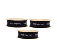 OATIPHO 3 Rolls Black Grosgrain Ribbon Each for Wedding Flower Bouquets Present Wrapping DIY Crafts Hair Bows Party Decorations Durable Fade Resistant Elegant Holiday Crafting Ribbon