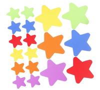 OATIPHO 30pcs Star Shape Carpet Mark Stickers Rug Sticker Spots for Educational Games Classroom Activities Boys and Girls Learning Interactive Floor Labels Random Color