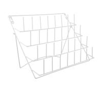 OATIPHO 32-Spool Metal Thread Rack with Hanging Hooks Wall-Mounted Thread Organizer for Embroidery Sewing Crafts Storage in White