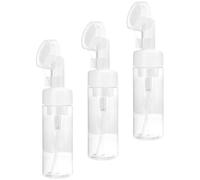OATIPHO 3Pcs 150Ml Foaming Mousse Bottle with Brush Head, Portable Foaming Hand Soap Dispenser for Travel and Facial Cleanser, Refillable Pump Bottle for Body Wash and Skincare
