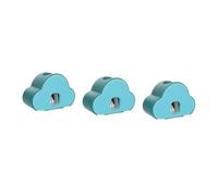OATIPHO 3pcs Cloud Shaped Automatic Toothpaste Dispenser Wall Mounted No Drill Toothbrush Holder Space Saving Bathroom Organizer with Precise Dispensing for Family and Hotel Use