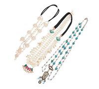 OATIPHO 3Pcs Delicate Bridal Headdress Hair Decor Elegant Bohemian Crystal Pendant Accessory for Weddings Birthdays and Festivals with Fine Workmanship